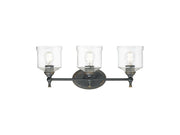 Golden - 0806-BA3 ABI-HWG - Three Light Vanity - Keating - Antique Black Iron