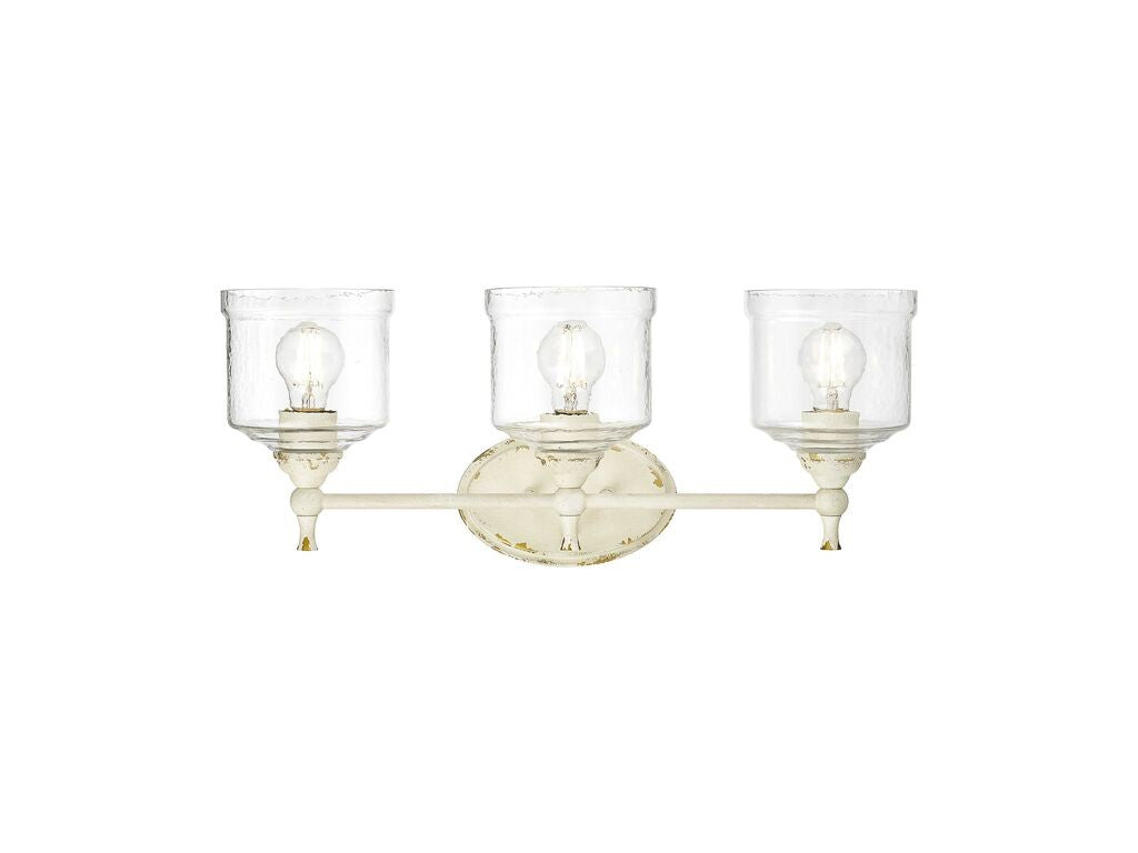 Golden - 0806-BA3 AI-HWG - Three Light Vanity - Keating - Antique Ivory