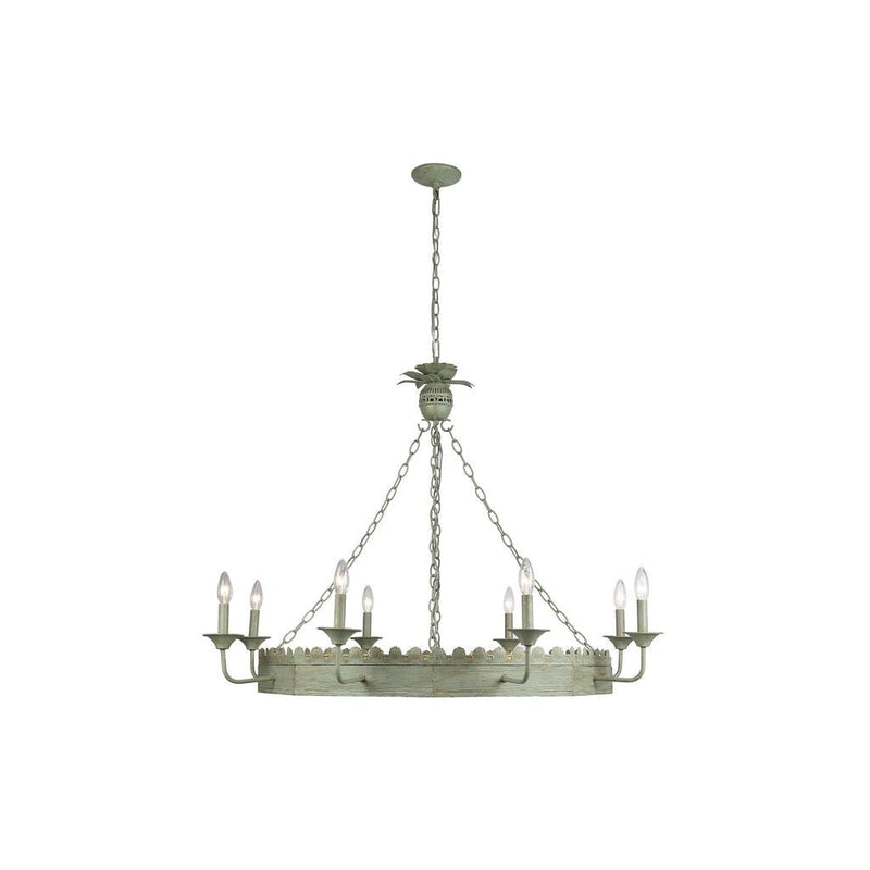 Golden - 0838-8 VS - Eight Light Chandelier - Finley - Vintage Sage