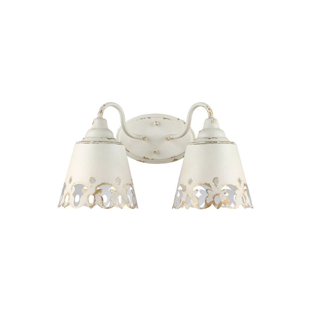 Golden - 0883-BA2 AI - Two Light Vanity - Eloise - Antique Ivory