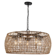 Golden - 1067-O5P NB-MAW - Five Light Outdoor Pendant - Piper - Natural Black
