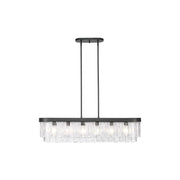 Golden - 1768-LP BLK-HWG - Six Light Pendant - Ciara - Matte Black