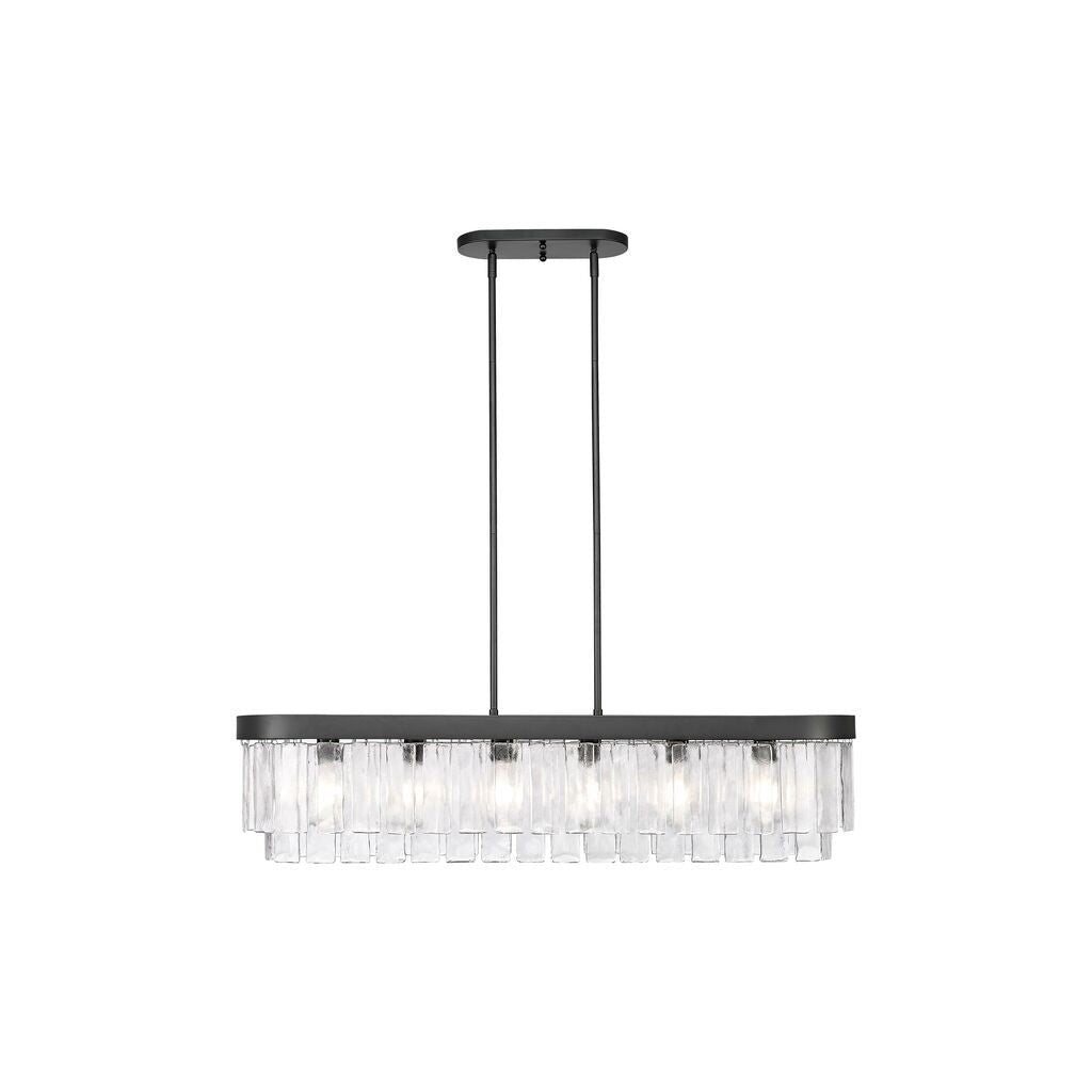 Golden - 1768-LP BLK-HWG - Six Light Pendant - Ciara - Matte Black