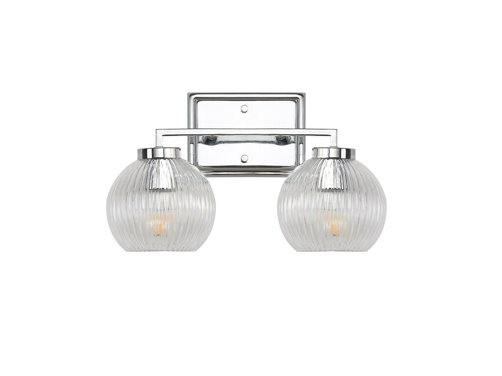 Golden - 3094-BA2 CH-RIB - Two Light Bath Vanity - Elliott - Chrome