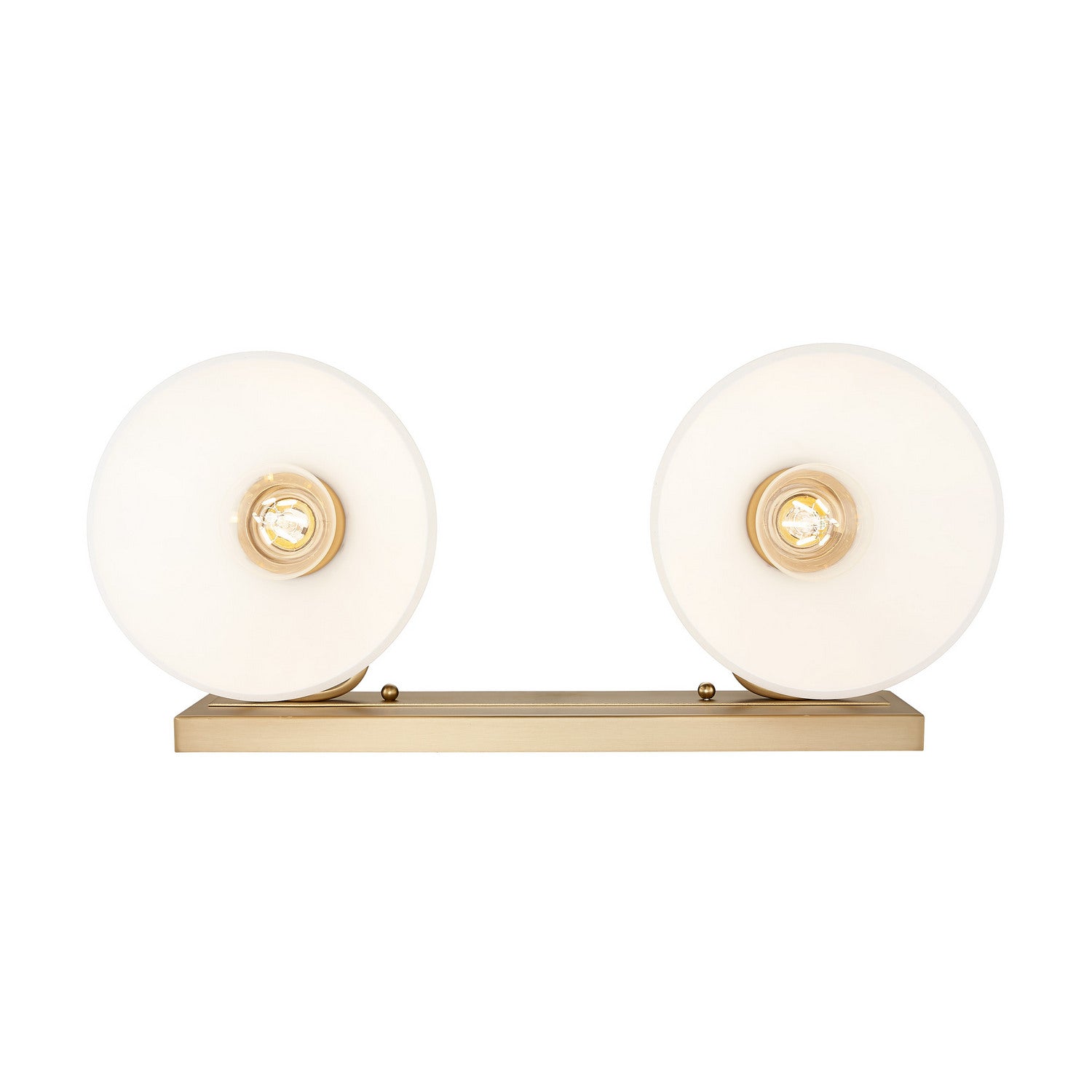 Golden - 3118-BA2 BCB-OP - Two Light Vanity - Hines - Brushed Champagne Brass