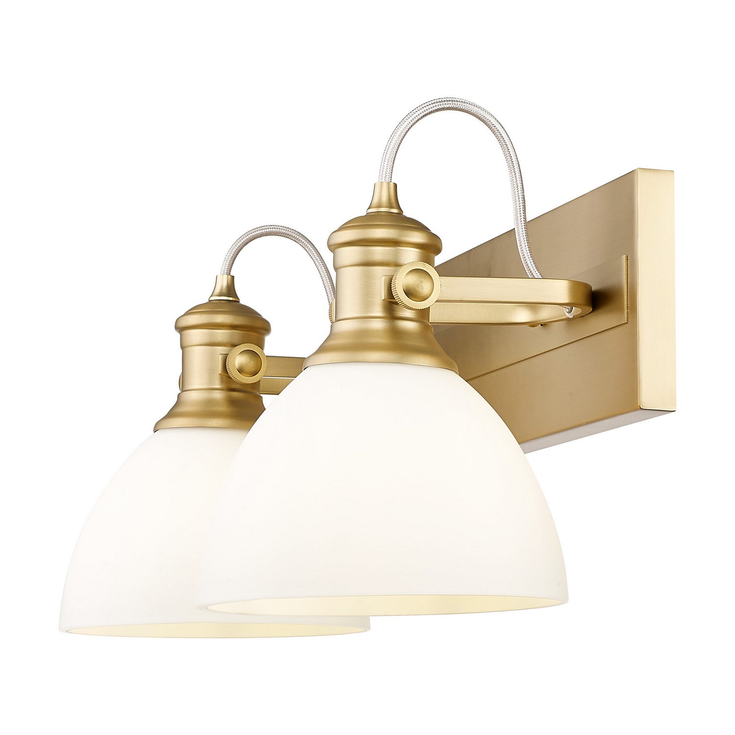 Golden - 3118-BA2 BCB-OP - Two Light Vanity - Hines - Brushed Champagne Brass