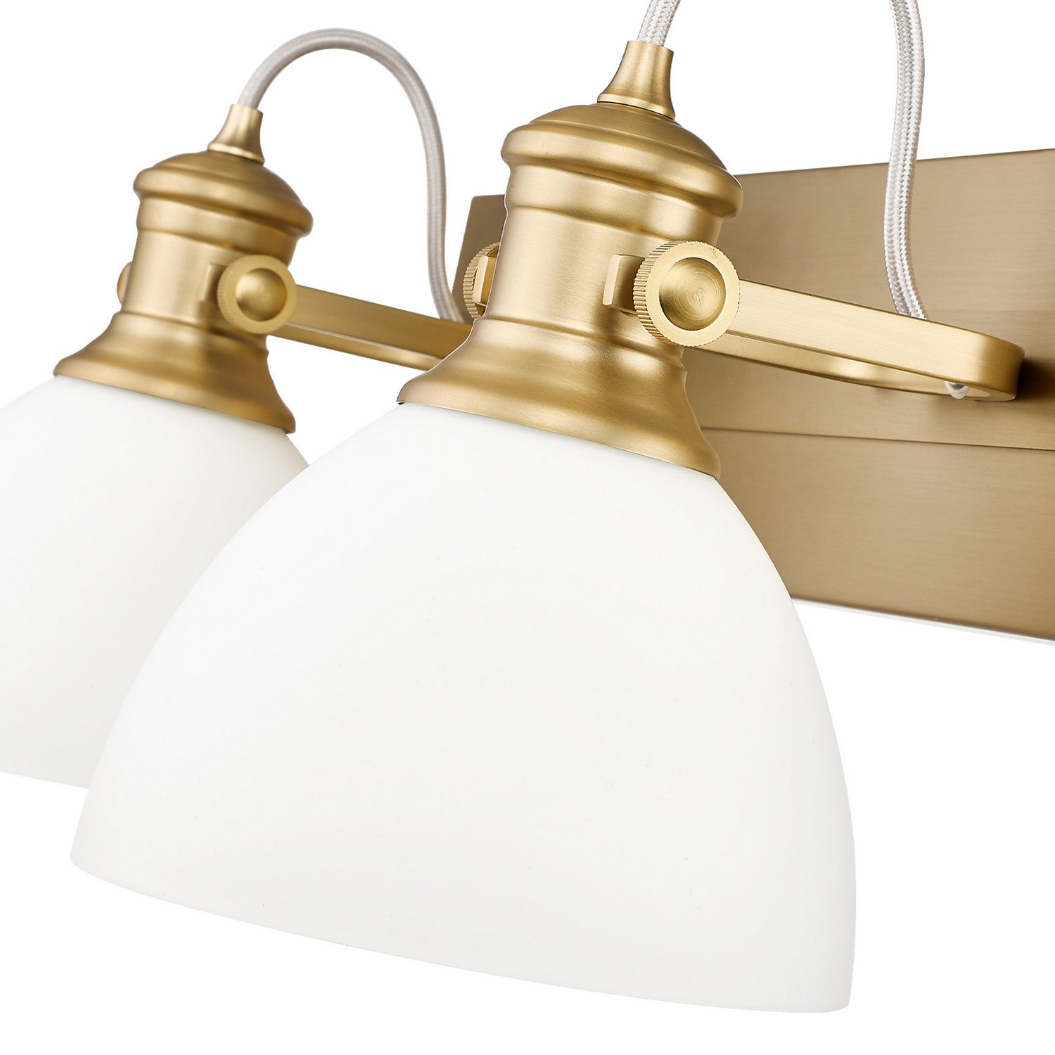 Golden - 3118-BA2 BCB-OP - Two Light Vanity - Hines - Brushed Champagne Brass