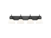 Golden - 3118-BA4 BLK-OP - Four Light Vanity - Hines - Matte Black