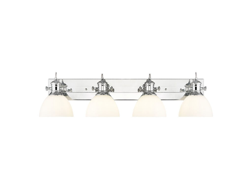 Golden - 3118-BA4 CH-OP - Four Light Vanity - Hines - Chrome