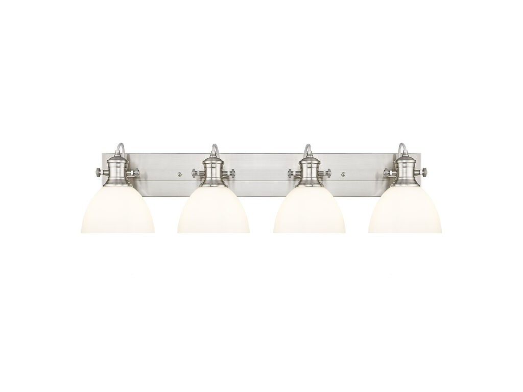 Golden - 3118-BA4 PW-OP - Four Light Vanity - Hines - Pewter