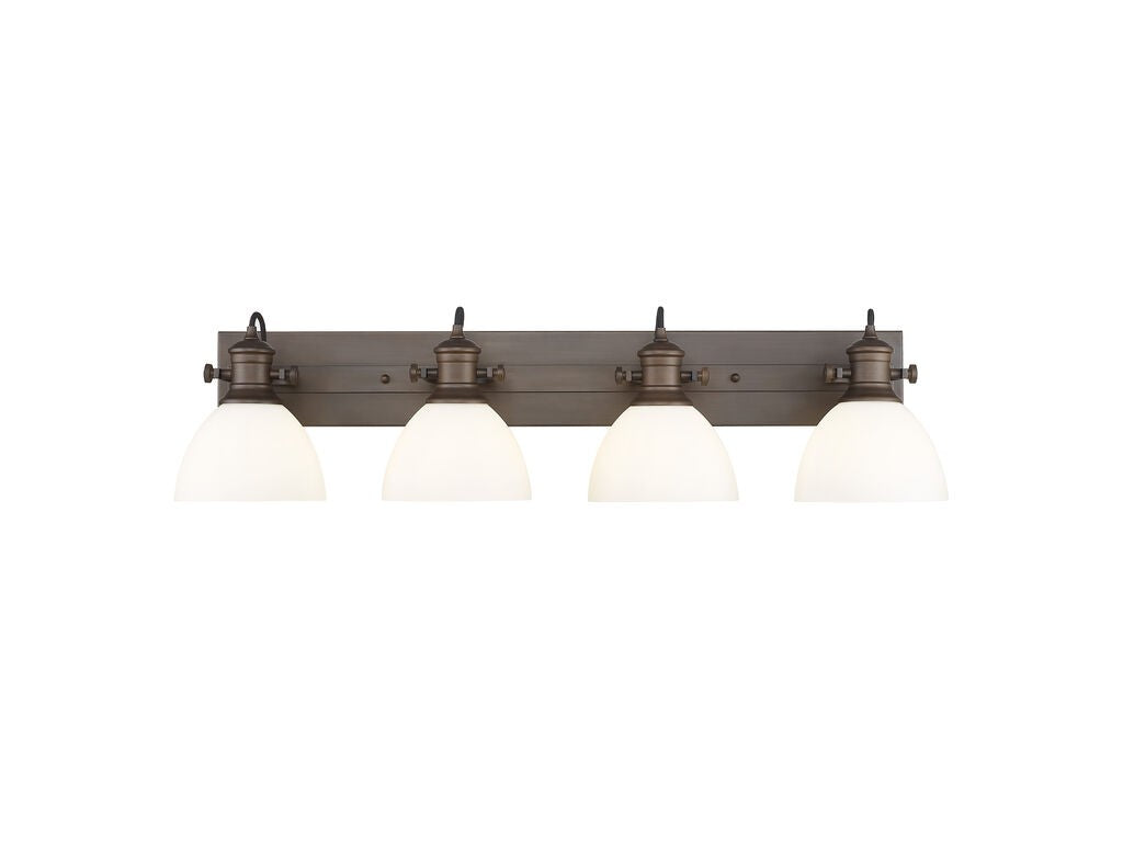 Golden - 3118-BA4 RBZ-OP - Four Light Vanity - Hines - Rubbed Bronze