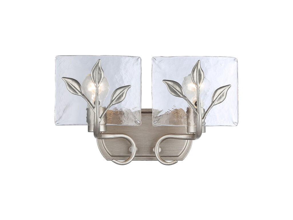 Golden - 3160-BA2 PS-HWG - Two Light Vanity - Calla - Peruvian Silver
