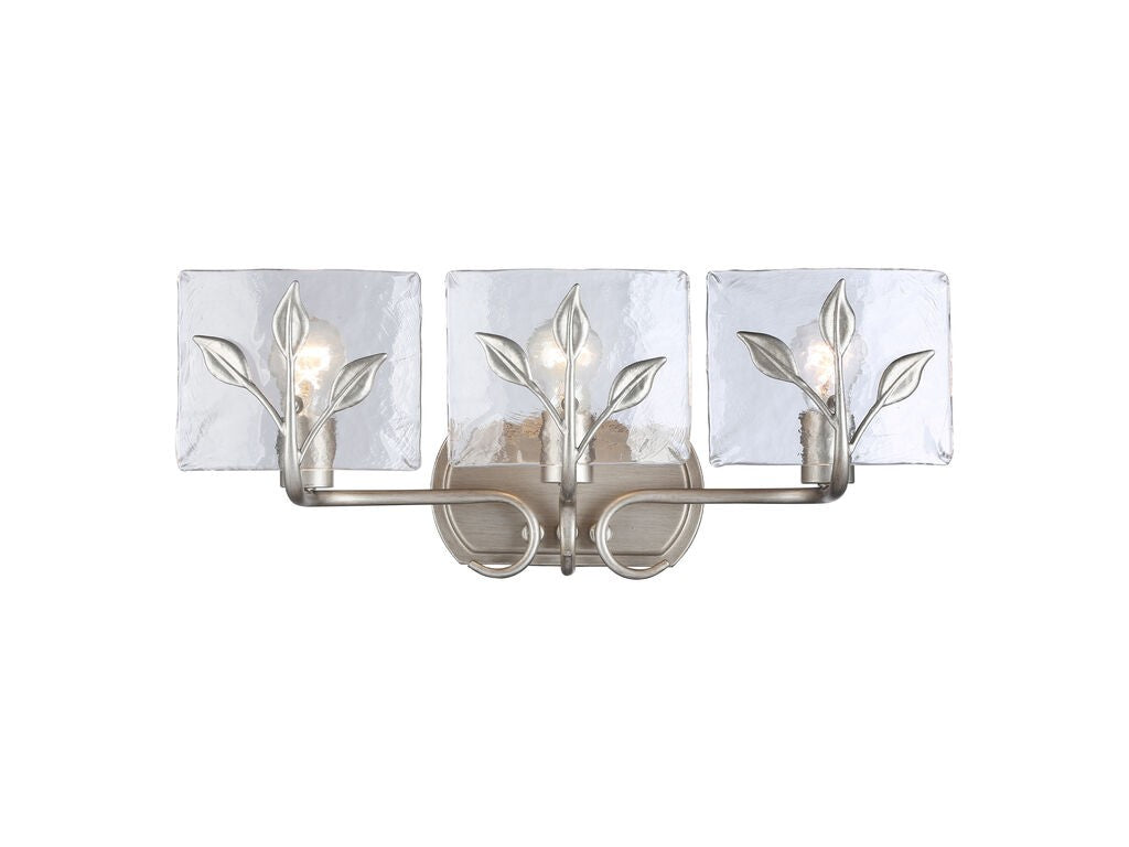 Golden - 3160-BA3 PS-HWG - Three Light Vanity - Calla - Peruvian Silver
