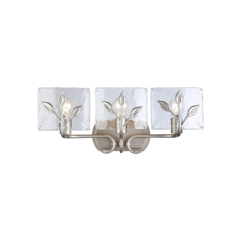 Golden - 3160-BA3 PS-HWG - Three Light Vanity - Calla - Peruvian Silver