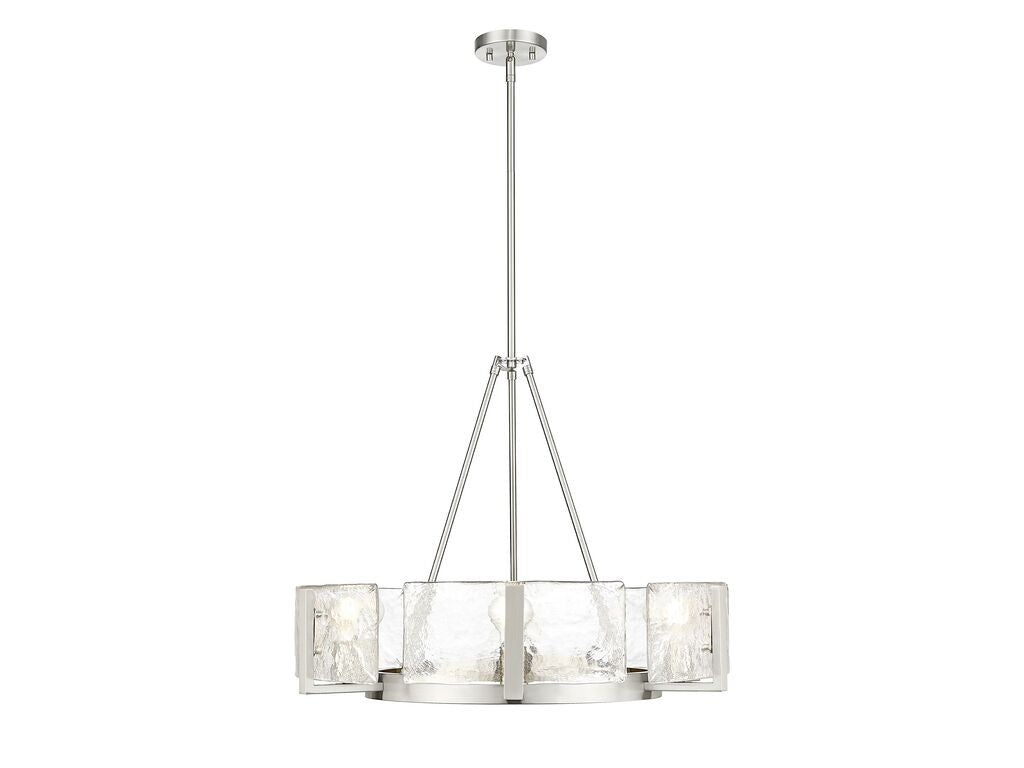 Golden - 3164-6 PW-HWG - Six Light Chandelier - Aenon - Pewter