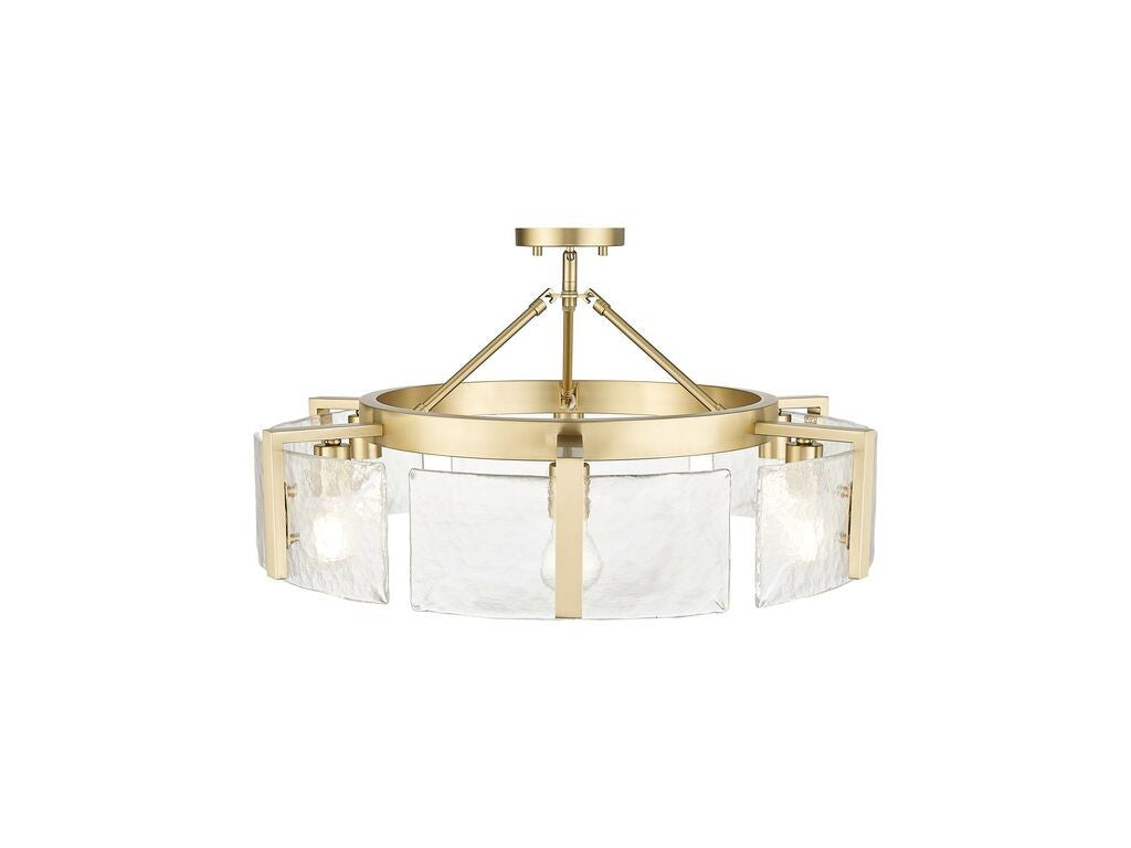 Golden - 3164-6SF BCB-HWG - Six Light Semi-Flush Mount - Aenon - Brushed Champagne Bronze