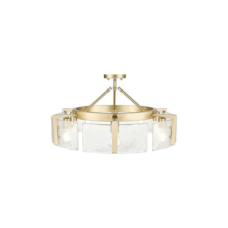 Golden - 3164-6SF BCB-HWG - Six Light Semi-Flush Mount - Aenon - Brushed Champagne Bronze