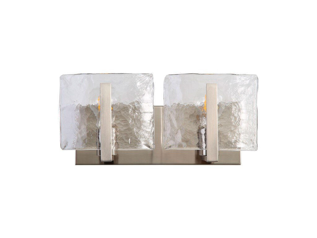 Golden - 3164-BA2 PW-HWG - Two Light Vanity - Aenon - Pewter