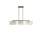 Golden - 3164-LP BCB-HWG - Three Light Linear Pendant - Aenon - Brushed Champagne Bronze