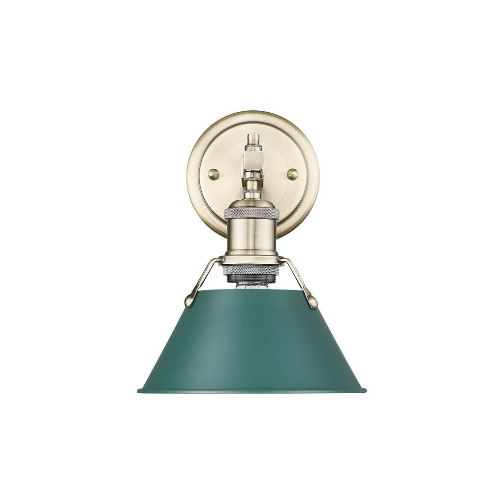 Golden - 3306-BA1 AB-GN - One Light Bath Vanity - Orwell - Aged Brass
