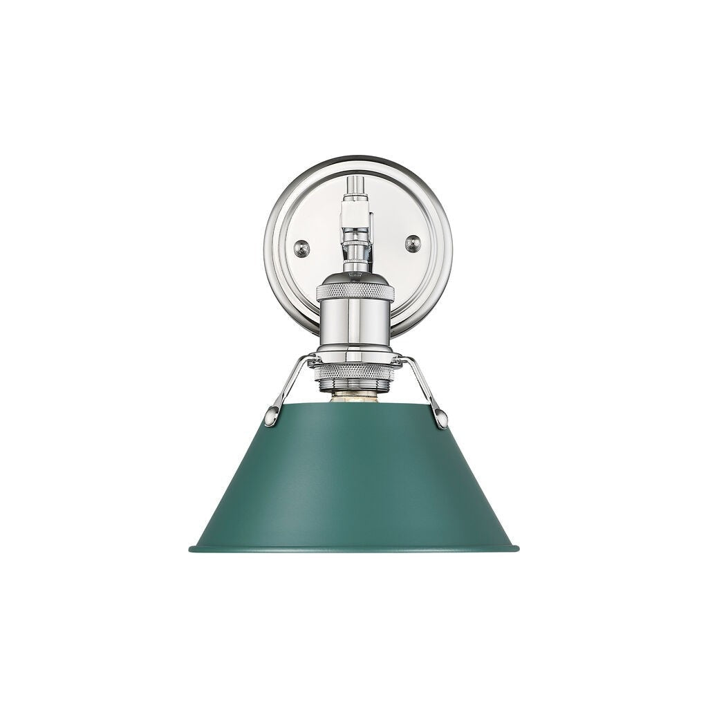 Golden - 3306-BA1 CH-GN - One Light Bath Vanity - Orwell - Chrome