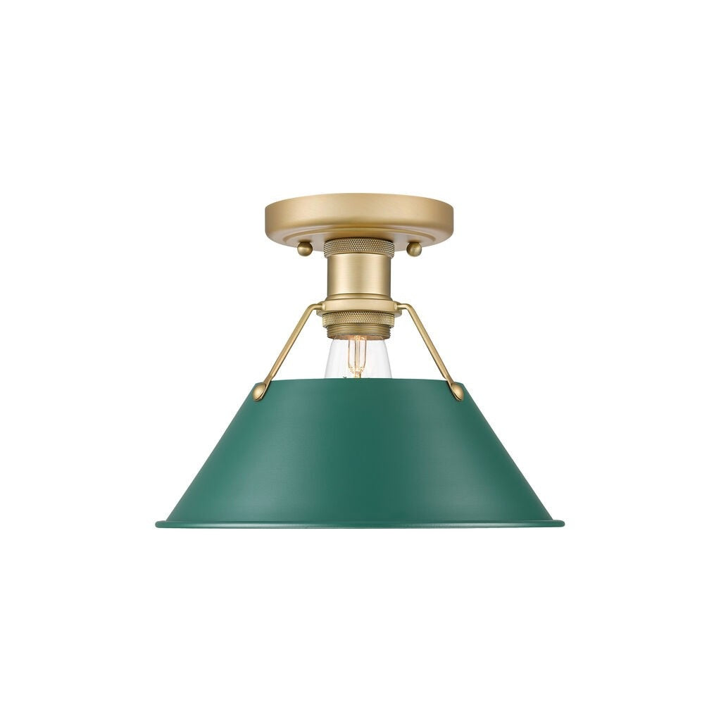 Golden - 3306-FM BCB-GN - One Light Flush Mount - Orwell - Brushed Champagne Bronze