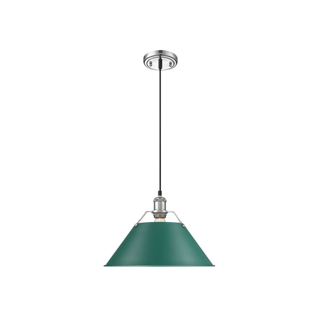 Golden - 3306-L CH-GN - One Light Pendant - Orwell - Chrome
