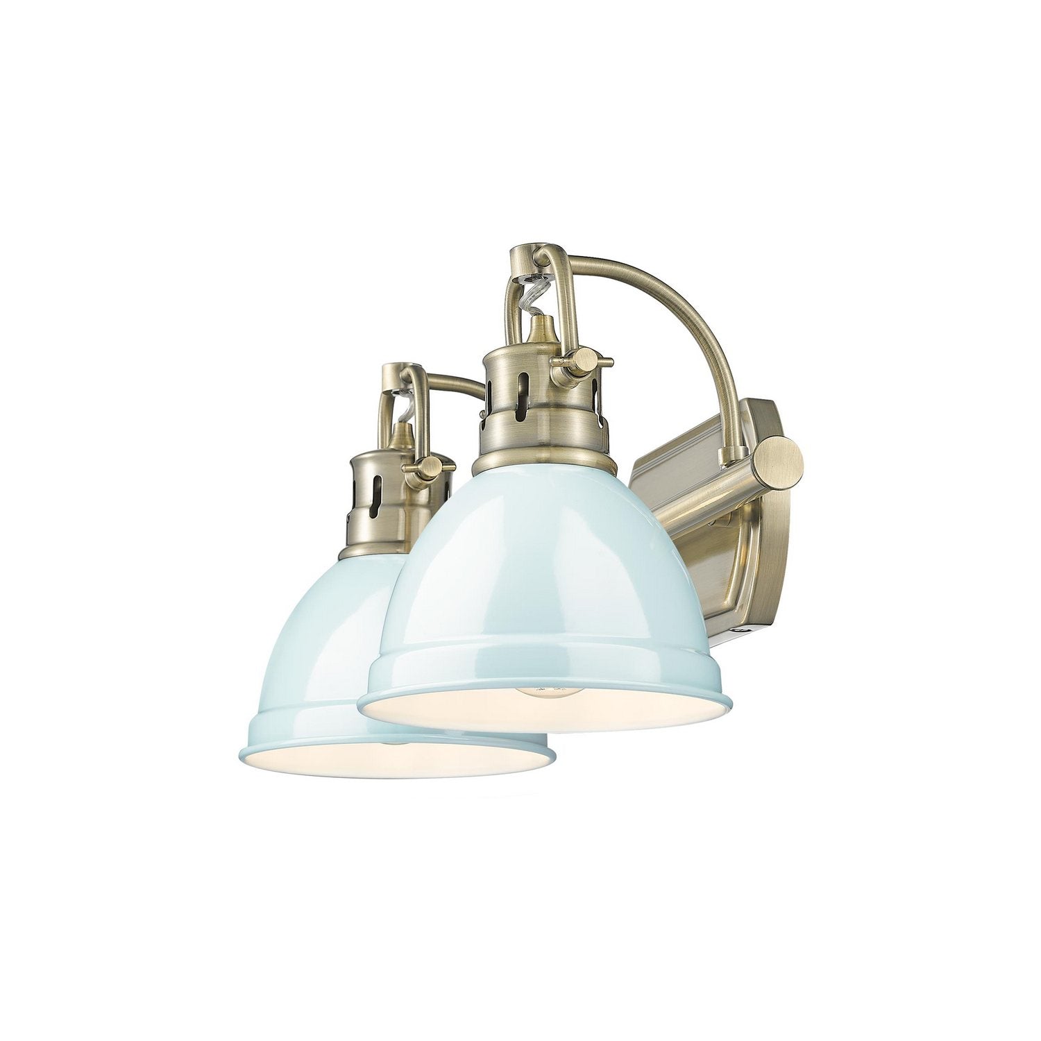 Golden - 3602-BA2 AB-SF - Two Light Vanity - Duncan - Aged Brass