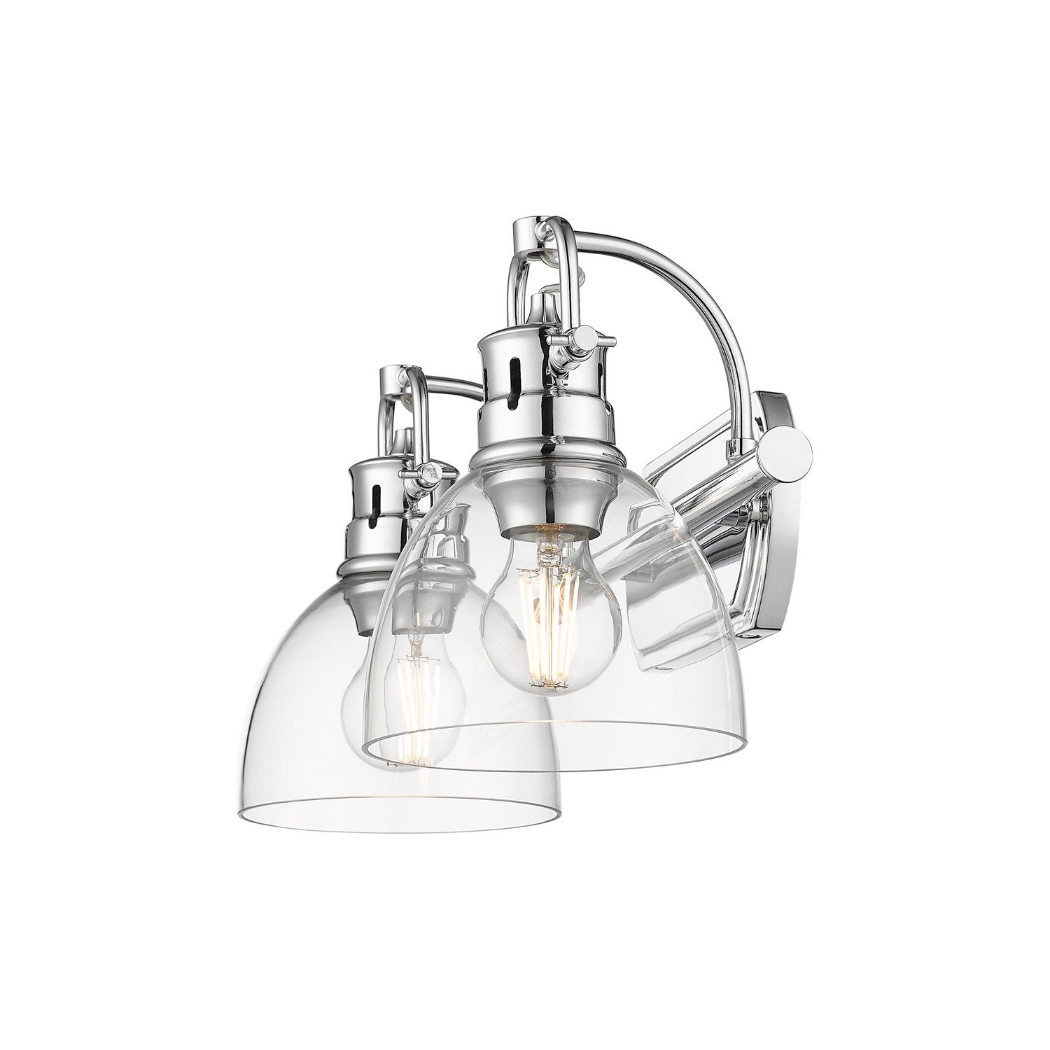Golden - 3602-BA2 CH-CLR - Two Light Vanity - Duncan - Chrome