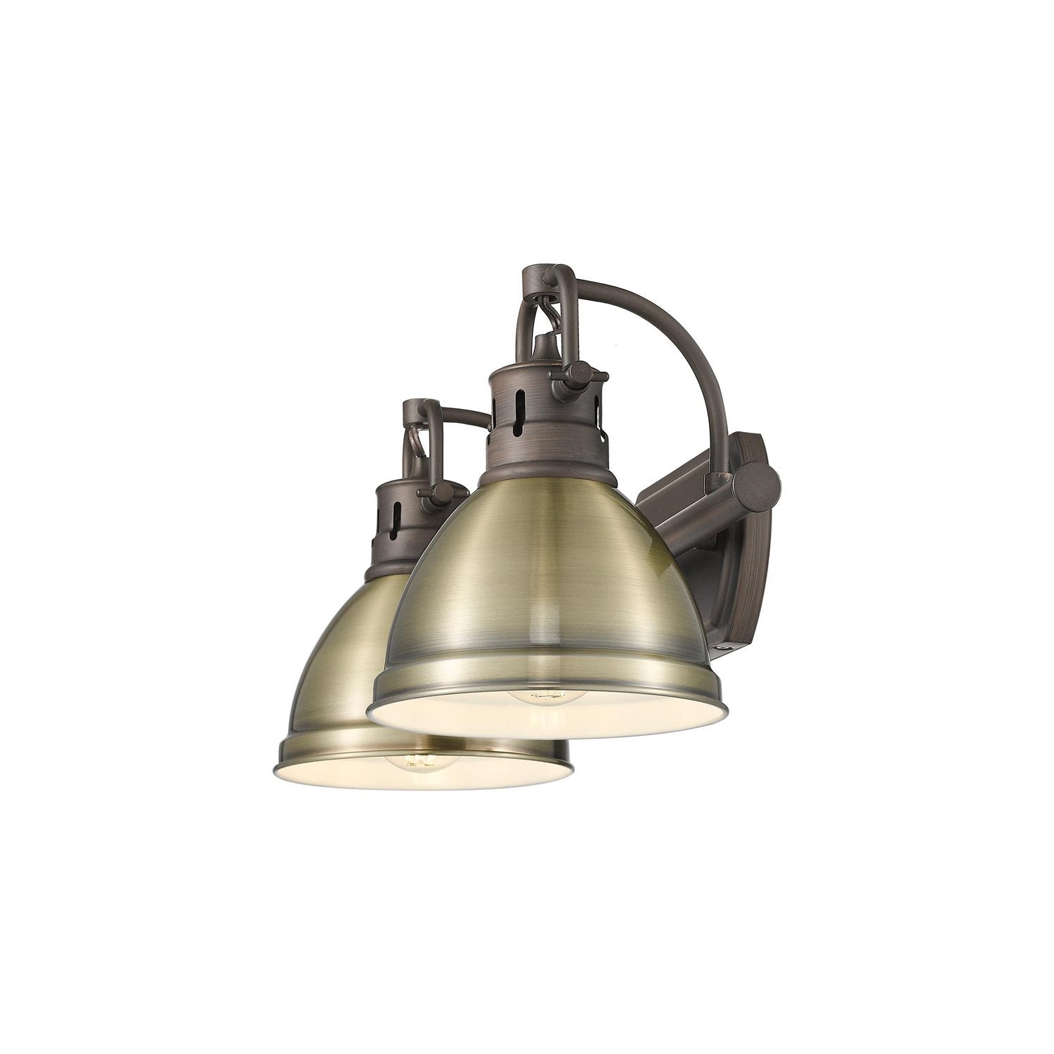 Golden - 3602-BA2 RBZ-AB - Two Light Vanity - Duncan - Rubbed Bronze