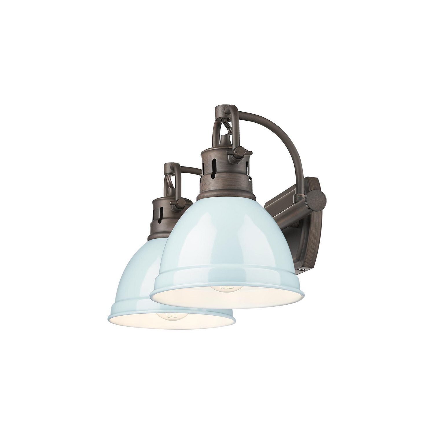 Golden - 3602-BA2 RBZ-SF - Two Light Vanity - Duncan - Rubbed Bronze
