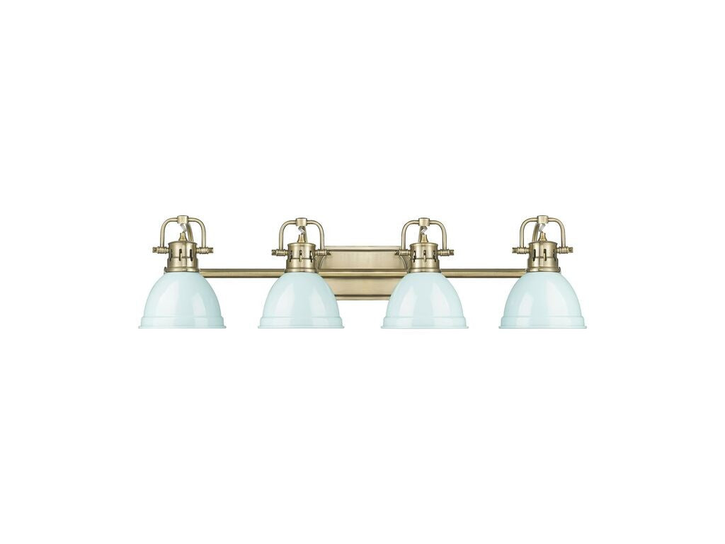 Golden - 3602-BA4 AB-SF - Four Light Vanity - Duncan - Aged Brass