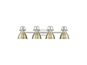 Golden - 3602-BA4 PW-AB - Four Light Vanity - Duncan - Pewter