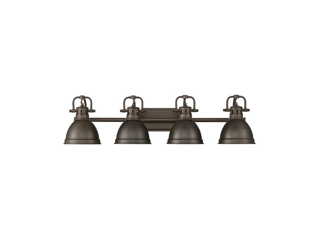 Golden - 3602-BA4 RBZ-RBZ - Four Light Vanity - Duncan - Rubbed Bronze