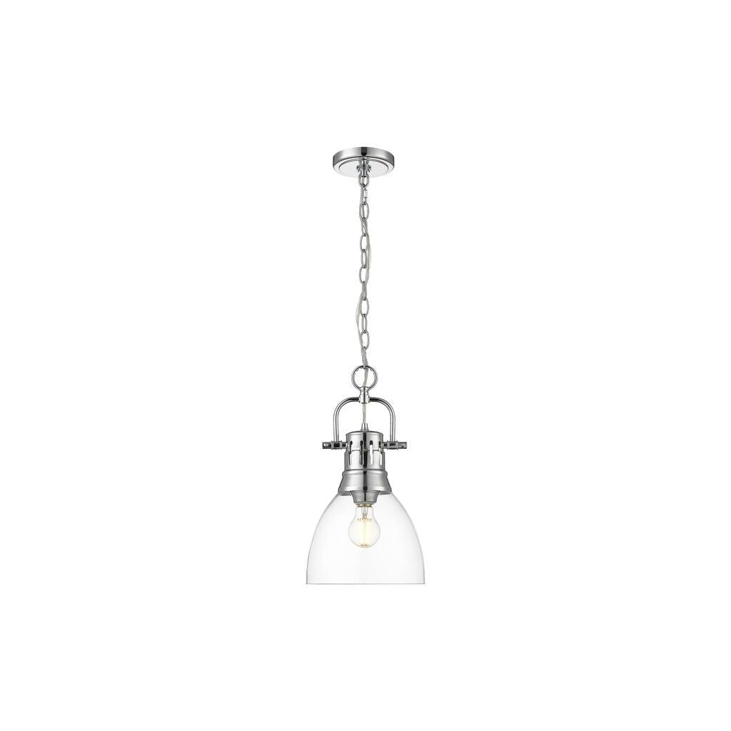 Golden - 3602-S CH-CLR - One Light Pendant - Duncan - Chrome