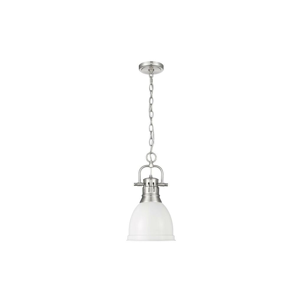 Golden - 3602-S PW-WHT - One Light Pendant - Duncan - Pewter