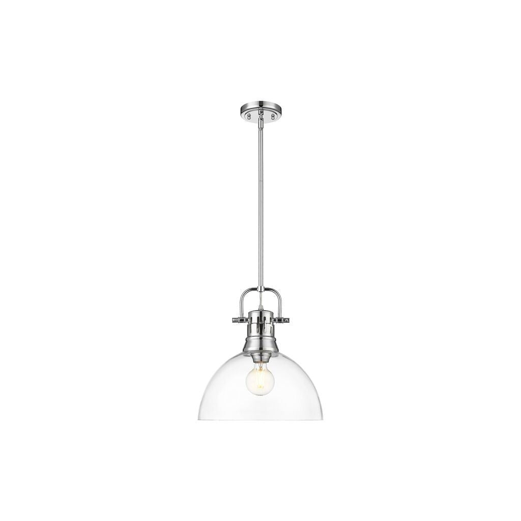 Golden - 3604-L CH-CLR - One Light Pendant - Duncan - Chrome