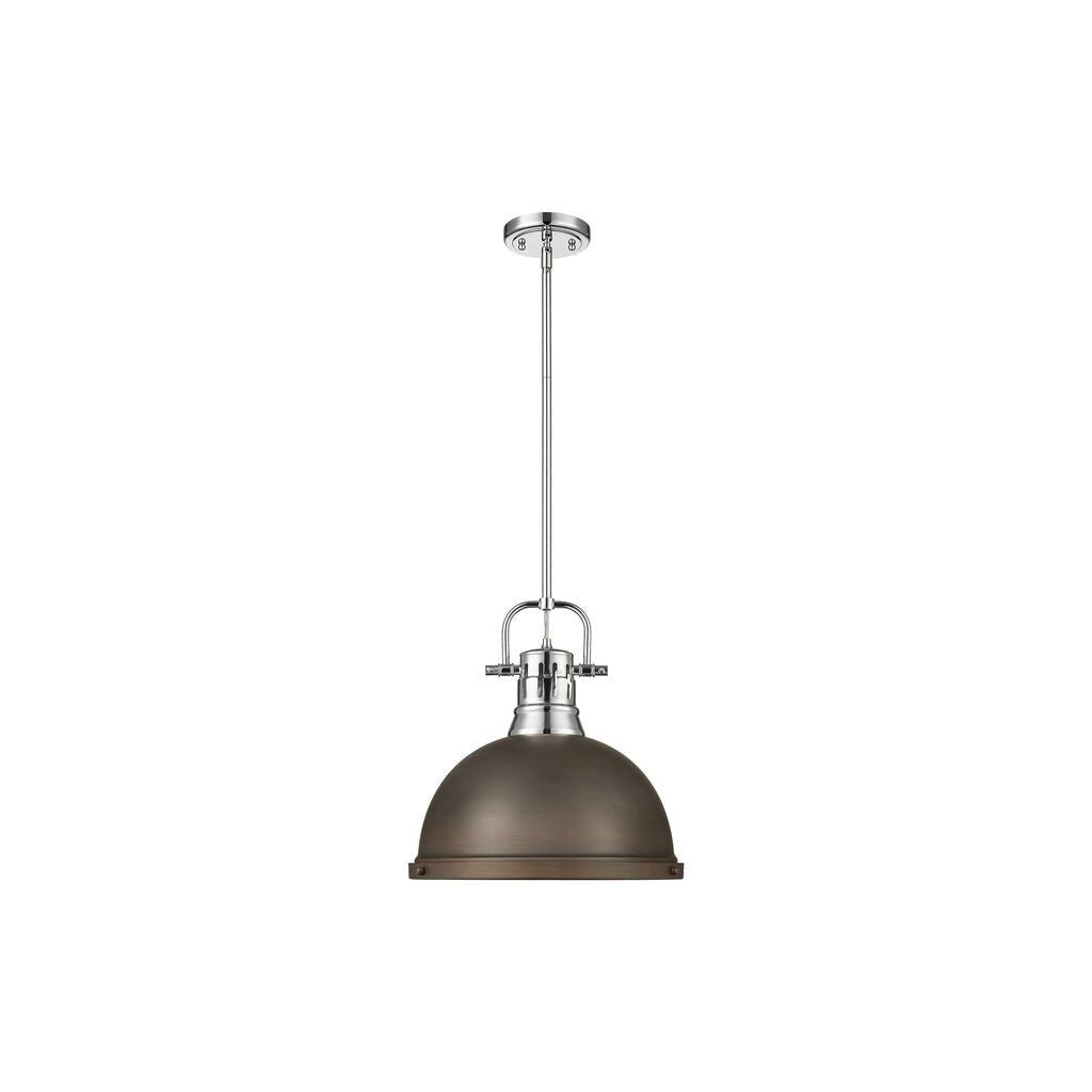 Golden - 3604-L CH-RBZ - One Light Pendant - Duncan - Chrome