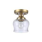 Golden - 3610-SF BCB-CLR - One Light Semi-Flush Mount - Daphne - Brushed Champagne Bronze