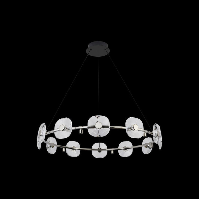 Golden - 5028-12 CH - LED Chandelier - Celestia - Chrome