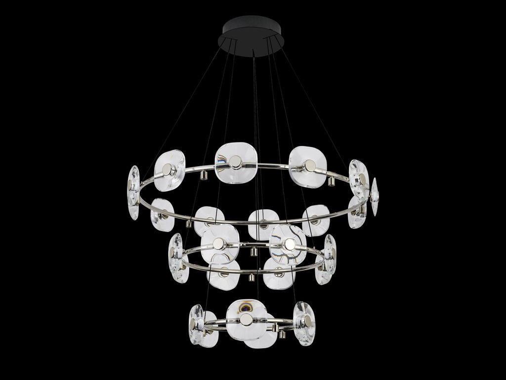 Golden - 5028-12-8-6 CH - LED Chandelier - Celestia - Chrome