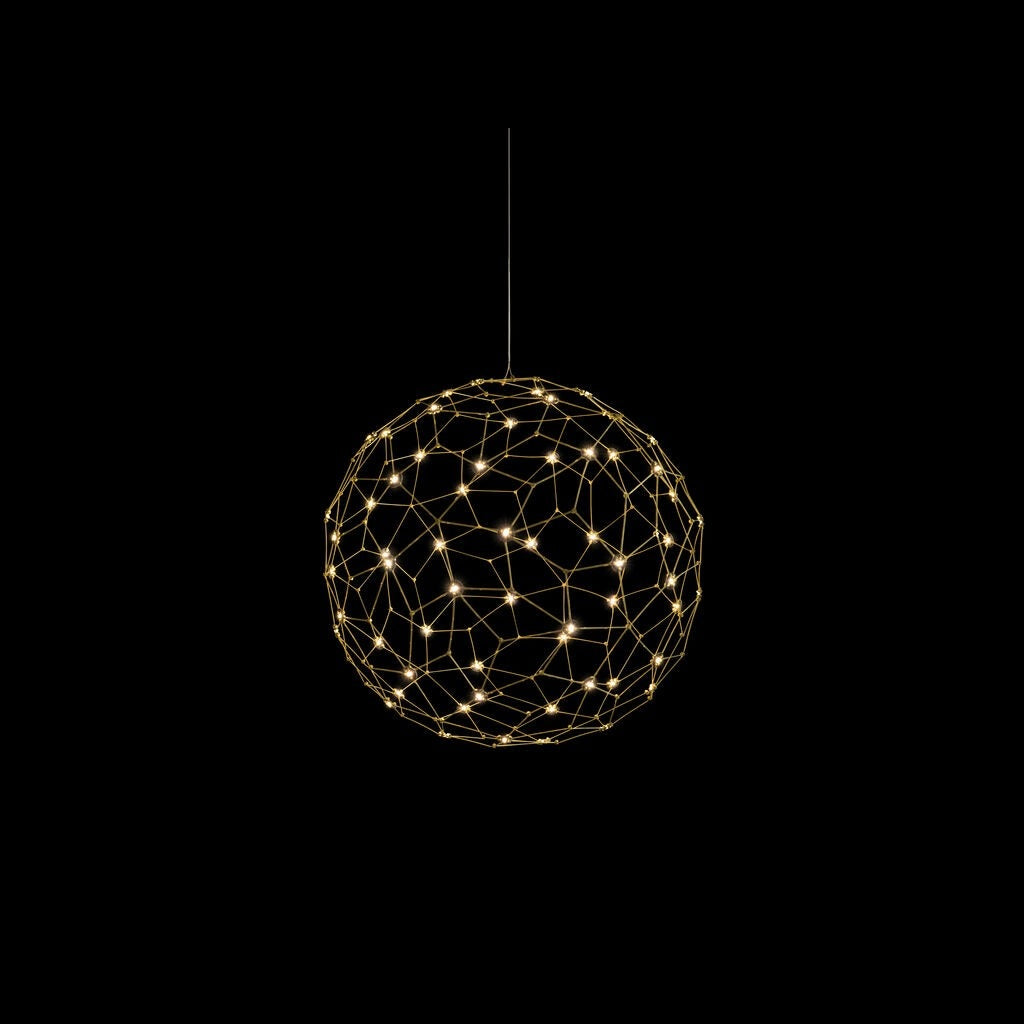 Golden - 5462-16 NBS - LED Pendant - Spheris - Natural Brass
