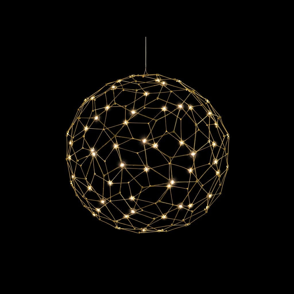 Golden - 5462-32 NBS - LED Pendant - Spheris - Natural Brass