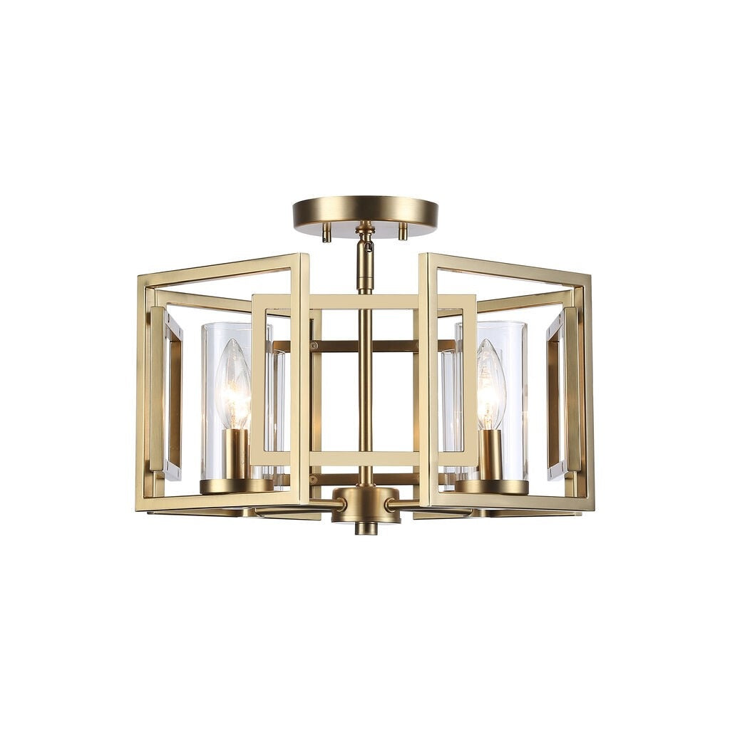 Golden - 6068-FM BCB - Four Light Flush Mount - Marco - Brushed Champagne Bronze