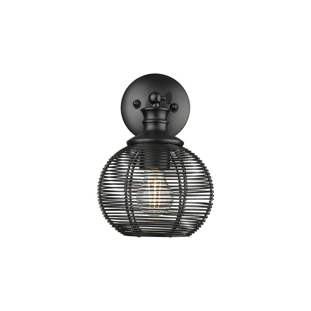 Golden - 6802-1W BLK - One Light Wall Sconce - Calypso - Matte Black