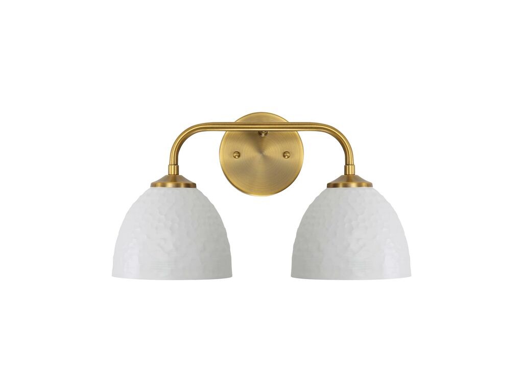 Golden - 6950-BA2 MBS-WHT - Two Light Vanity - Shepard - Modern Brass