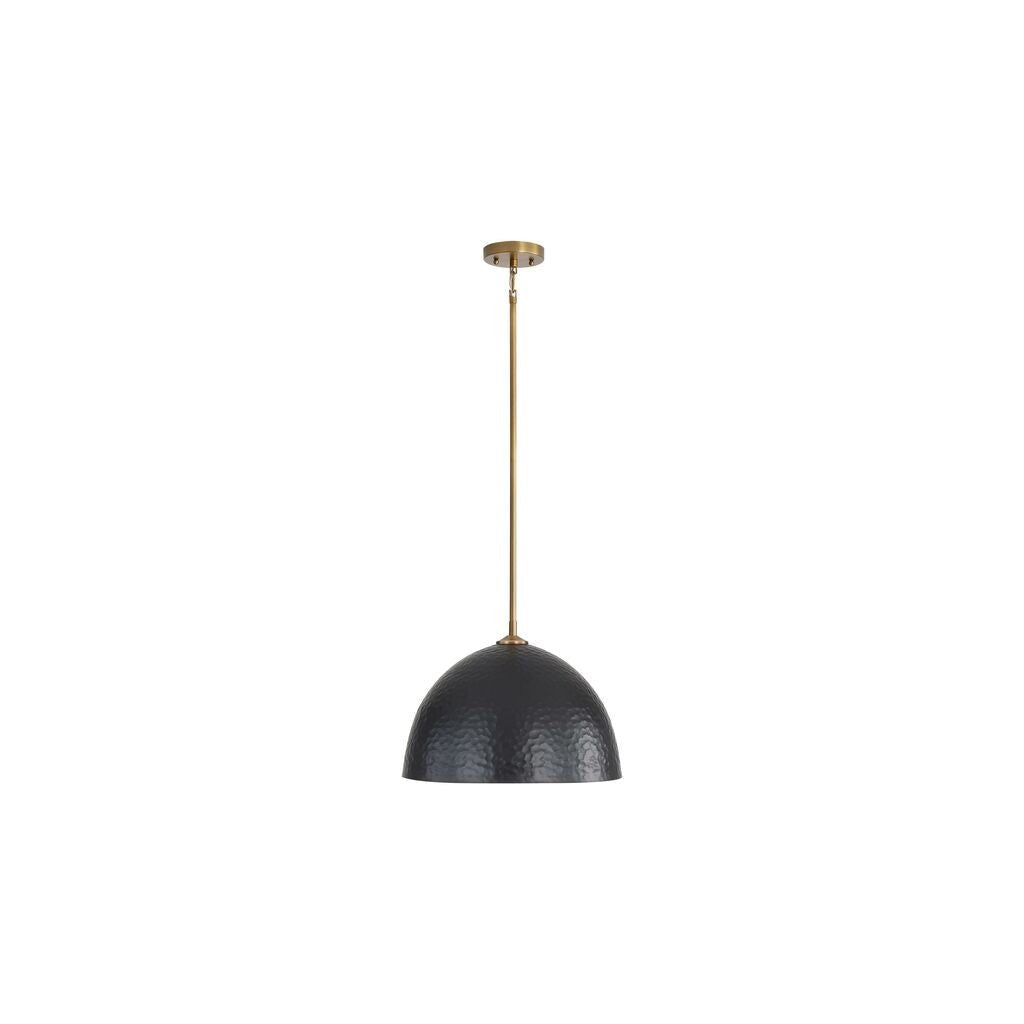 Golden - 6950-L MBS-BLK - One Light Pendant - Shepard - Modern Brass