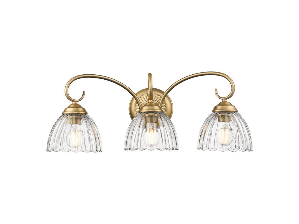 Golden - 6952-BA3 BCB-CLR - Three Light Vanity - Audra - Brushed Champagne Bronze