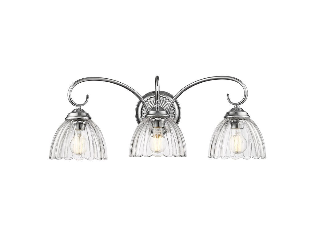 Golden - 6952-BA3 CH-CLR - Three Light Vanity - Audra - Chrome