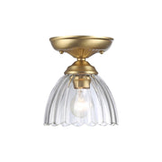 Golden - 6952-SF7 BCB-CLR - One Light Semi-Flush Mount - Audra - Brushed Champagne Bronze